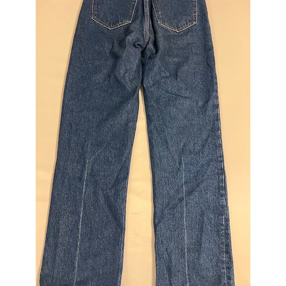 Reformation Cynthia High Rise Straight Long Denim Jeans Womens 24 Blue Casual - Picture 13 of 16